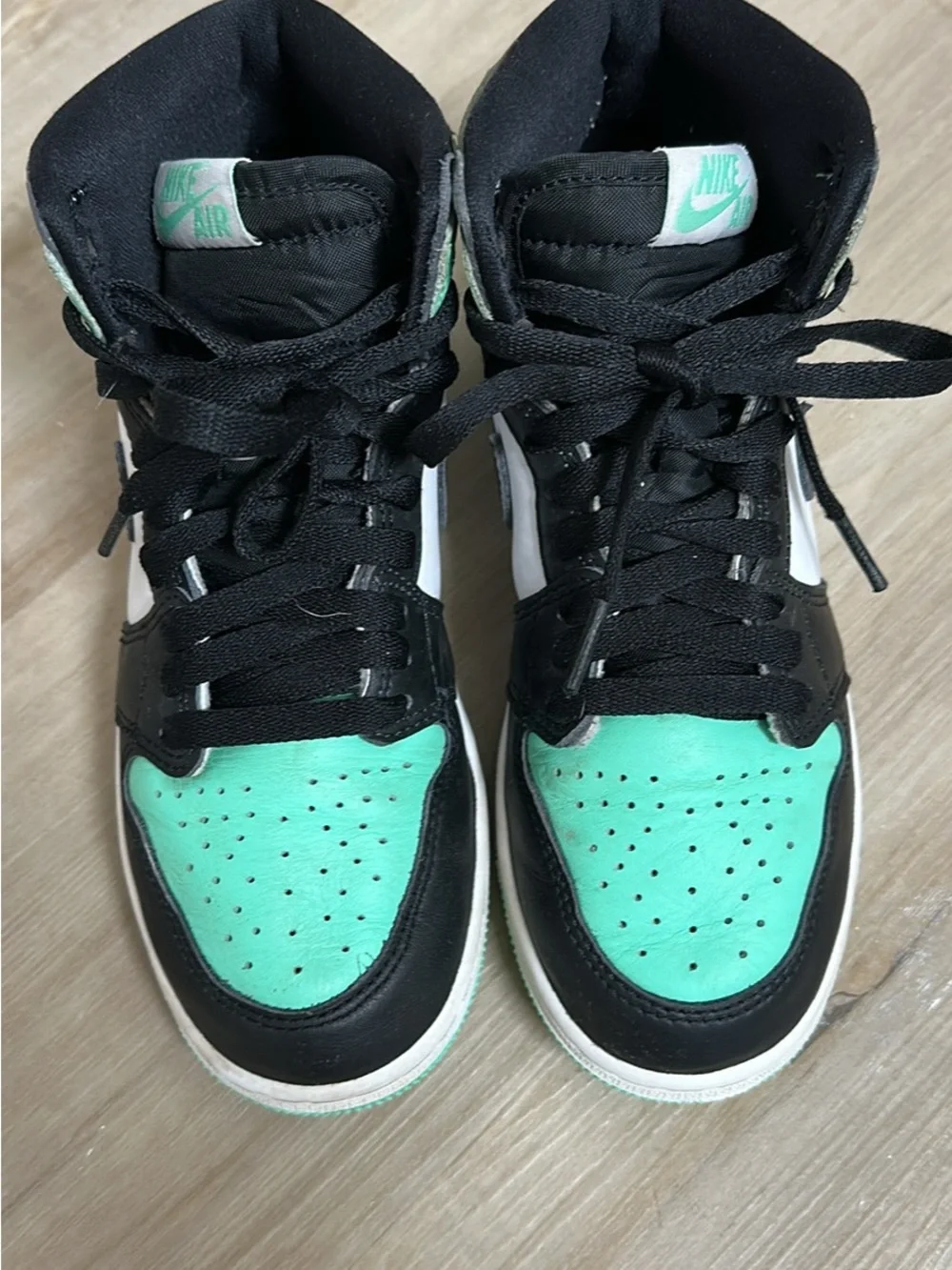 Nike Air Jordan 1 Mid — Black, White & Mint